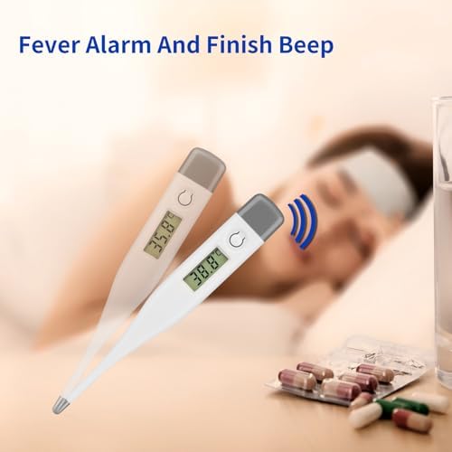 Intelligent Digital Thermometer,LCD Display Screen,Fast Measurement Grey