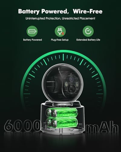 Battery Powered Indoor Camera Wireless with 2.5K 4MP Color Night Vision