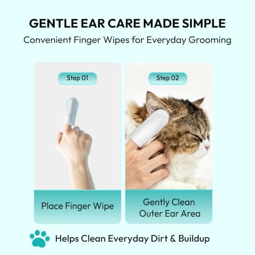 Dog Tear Stain Wipes & Ear Cleaning FingerWipes Kit