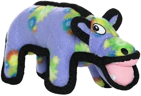 TUFFY® 5 Pack Jr Bear, Hippo, Bone, Stego & GearRing Durable Plush Dog Toys