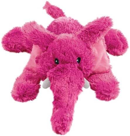 KONG Cozie Plush Dog Toy with Squeaker (Elmer The Elephant, Medium)