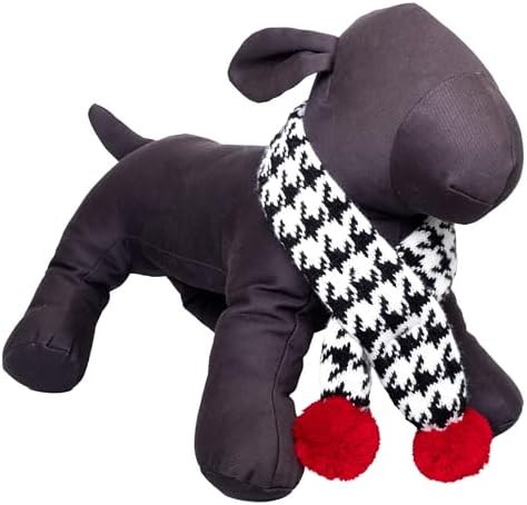 THE WORTHY DOG Sleeveless Pullover Pet Sweater,for Medium Dogs, with Scarf