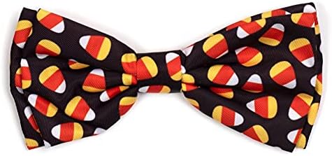 THE WORTHY DOG Halloween Patterns Pet Bow Ties for Dogs & Cats, Candy Corn