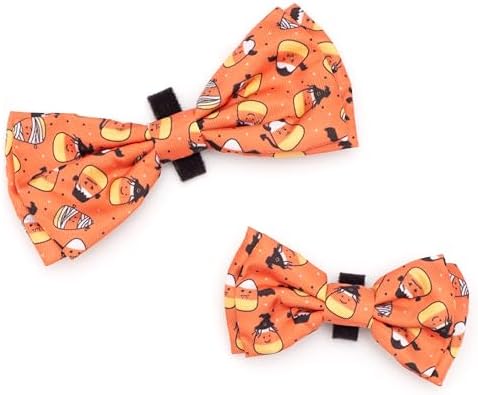 THE WORTHY DOG Halloween Patterns Pet Bow Ties for Dogs & Cats, Ghouls