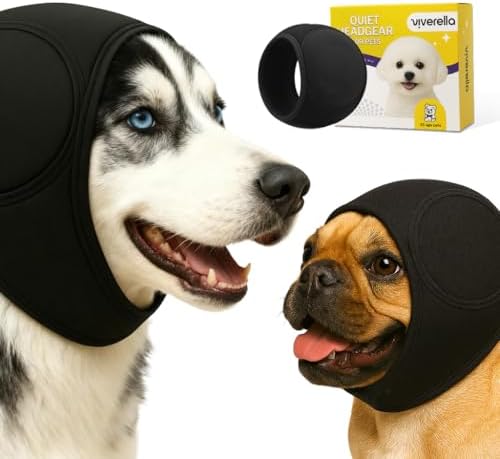No Dogs Flap Ear Wraps & No Shake Ear Wrap for Hematoma - Dog Headphones Calming Hoodie for Quiet Ears for Dogs, Noise Protection Snood, Stress & Anxiety Relie – Dog Ear Wrap (Medium)