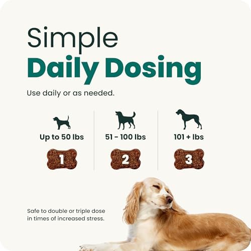 VetriScience Calm & Confident Chews for Dogs, Bacon, 120 Count