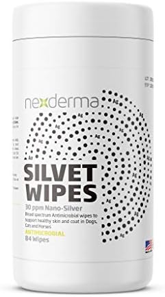 Nexderma Therapeutic Pet Wipes for Dogs & Cats, Hypoallergenic Cleansing Grooming|Moist Soft Multipurpose Wipe for Yeasty Skin Folds, Interdigital Paws, Safe Around Eyes/Tear Stains, Face, Ears - 84ct