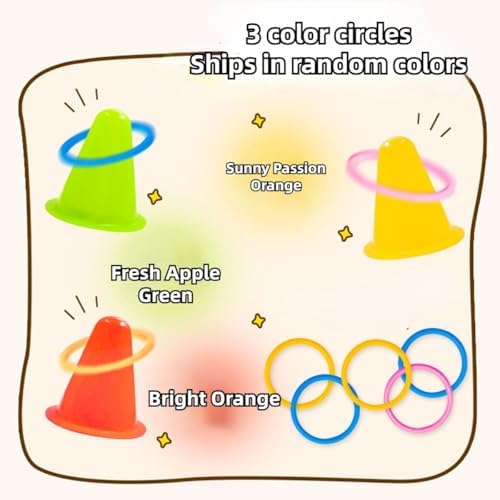 Rabbit Training Ring Toy, Rabbit Interactive Toy, Bunny Educational Toys with 5 Rings, Stacking Color Rings Random Color (Yellow)