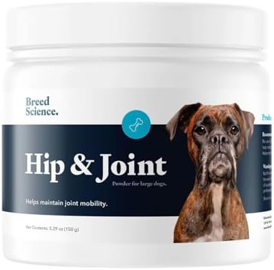 Hip and Joint Food Supplement for Dogs, Large Breeds- Glucosamine and Chondroitin Powder with Green Lipped Mussel - Pain, Inflammation Relief with Vitamins - Senior Health Supplies for Arthritis