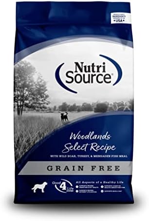 NutriSource Grain Free Woodland Select Dog Food, Multi-Protein, 26lb