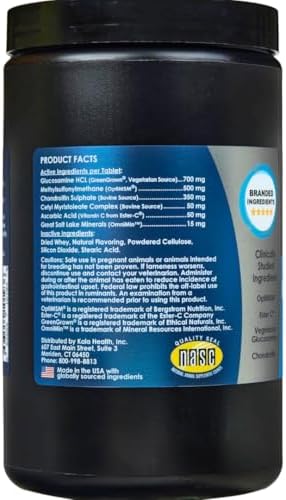 KALA HEALTH PeakTails Vet-Formulated Hip & Joint Plus for Dogs, 150 Count
