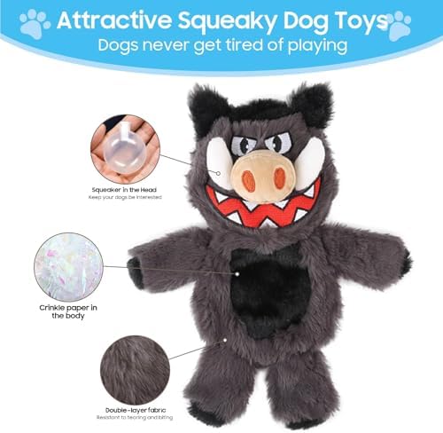 No Stuffing Squeaky Dog Toys Soft Plush for Small Medium Large Breed