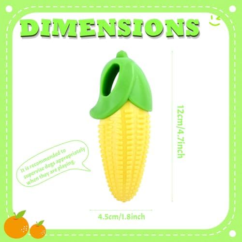 DAMAH Dog Chew Corn Toy,for Aggressive Chewers Small Medium Large Breed,Interactive Squeaky Dog Tooth Cleaning Tool Water Float Toy,Suitable for Small,Medium and Large Dogs
