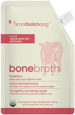 smallbatch Organic Grass-Fed Beef Bone Broth for Dogs, 16 oz