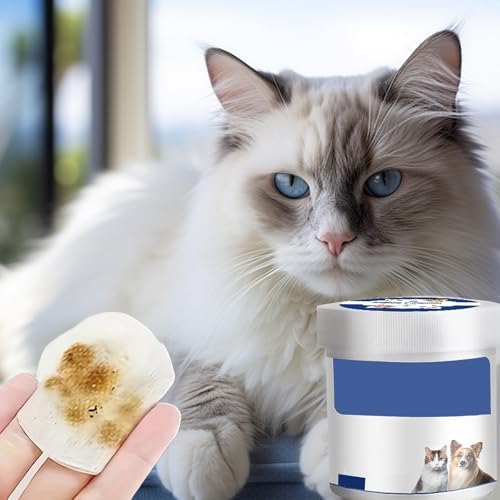 Dog Eye Wipes, Angel Eyes Tear Stain Remover for Dogs, Cat Dog Eye Wipes for Discharge and Crust, Pet Cleaning Dog Grooming Deodorizing Wipes Wash Cleaner for Eyes, Wrinkle, Face (Blue-200pcs)