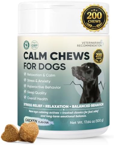 Calming Chews for Dogs 200ct-Dog Calming Chews for Stress & Anxiety Relief