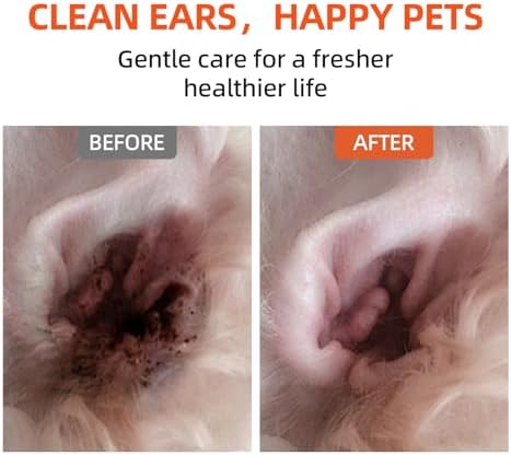 Dog & Cat Ear Cleaner Drops, Plant-Based Ear Wash, 2 fl oz