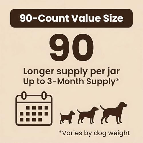 Anal Gland Supplement for Dogs, 90 Chicken Soft Chews with Fiber