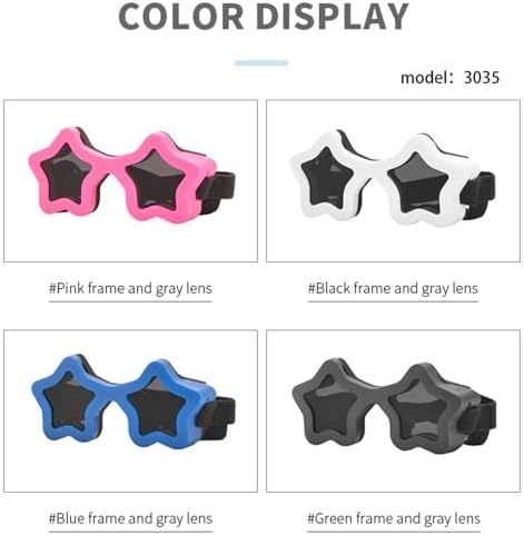 Dog Glasses Star Shape Frame Against Flexible Modifiable Bridge Easy Wipe Neat for Wilderness Expeditions Modifiable Dog