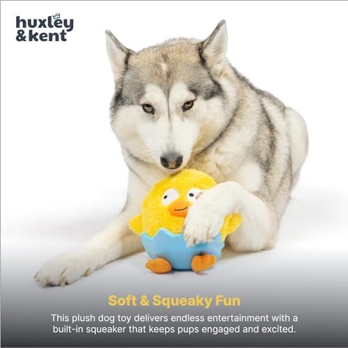Huxley & Kent Power Plush Squeaky Dog Toy, Chick-A-Dee, Small
