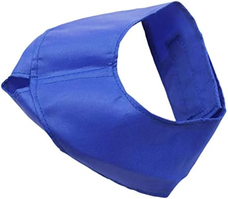 PET Eye Mask Anti Bite Blinder with Sticky Strap and Small Hole Blue