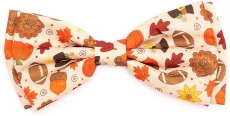 THE WORTHY DOG Fall Patterns Pet Bow Ties for Dogs & Cats, Fallelujah