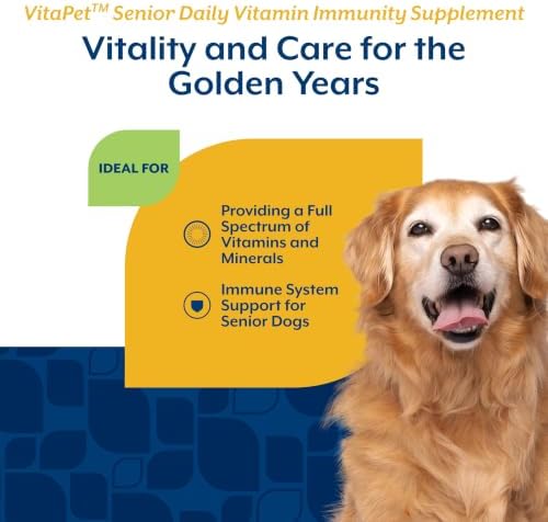 NaturVet VitaPet Senior Daily Vitamin Dog Supplements - 365 Ct