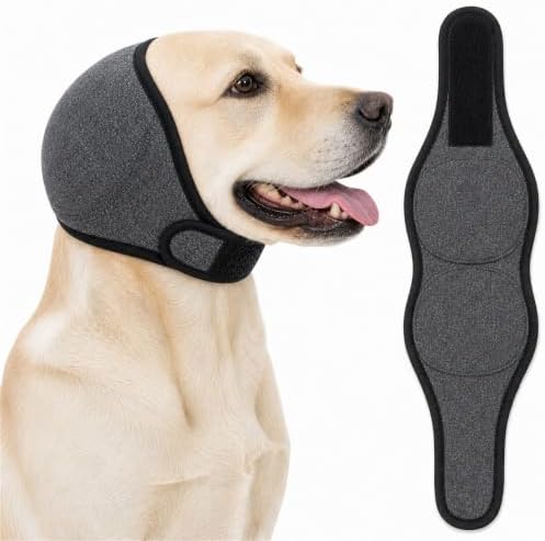 Dog Ear Muffs for Noise Protection, Grey, Large (18"-24")