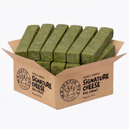 Majestic Pet Himalayan All-Natural Cheese Dog Chews - Long Lasting Dental Chew for Dogs - Healthy Pet Treats with Beneficial Ingredients (Digestive & Immune Support, Regular, 20 Pack)