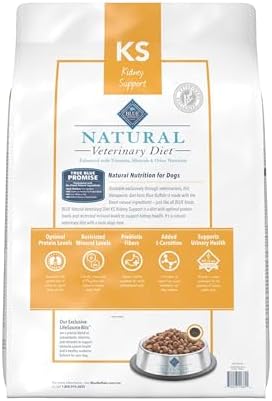 Blue Buffalo Natural Veterinary Diet Kidney Support Chicken Dog Food, 22 lb