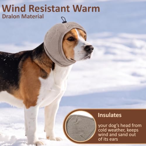 Thick Padded Noise-Reducing Dog Ear Muffs, Anti-Anxiety Calming Ear Hoodie