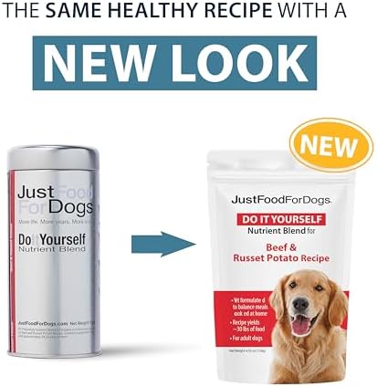 JustFoodForDogs Nutrient Blend, Dog Multivitamin Mix for Homemade Dog Food