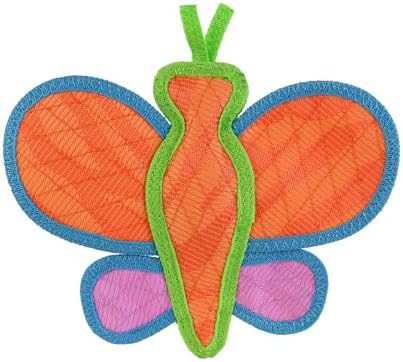 Tuffy® - DuraForce® : Butterfly Dog Toy: Ultra Durable Plush Toy with Multiple Layers & Reinforced Seams, Washable and Floats, DuraForce® Construction