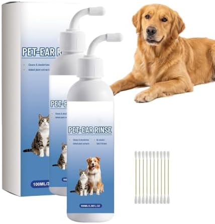 MENDED Pet Ear Cleaner for Dogs & Cats, Gentle Ear Wash, 100 mL, 2 PCS