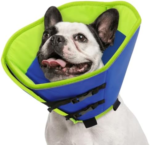 KOESON Medium Dog Cone, Surgery Recovery Dog Soft Cones, Blue M