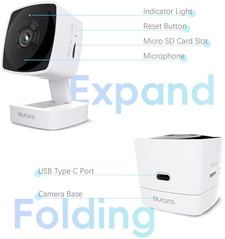 blurams Cameras for Home Security 5GHz, 2K Indoor Camera, Pet Camera with Phone App, AI Motion Detection, 2-Way Audio, Compatible with Alexa&Google Assistant, 4-Pack