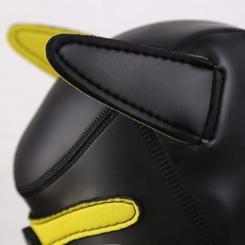 Adults Neoprene Puppy Hood Mask, Cosplay Dog Full Face Pup Hood Mask for Role Play and Costume Parties