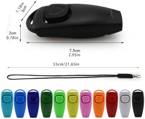 Clicker Easy to Use with Button Dog Training Accessories Strong and Long-Lasting, and Behavior Whistles for Bark Stop Barking Control Device