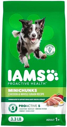 IAMS Proactive Health Adult Minichunks Dry Dog Food, Chicken, 3.3 lb