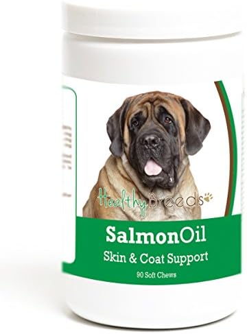 Healthy Breeds Mastiff Salmon Oil Soft Chews 90 Count, Brown