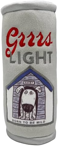 Huxley & Kent Power Plush Squeaky Dog Toy, Grrrs Light, Small