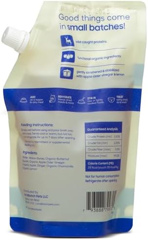smallbatch Pets Shelf Stable Bone Broth, Organic Venison Recipe with Prebiotics & Adaptogen-Inspired Ingredients, Topper for Dogs - 16 Ounce (Single Pack, Venison) (Pack of 2)