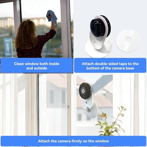 YI 2K Indoor Security Camera No-Drill Adhesive Mount for Wall & Window