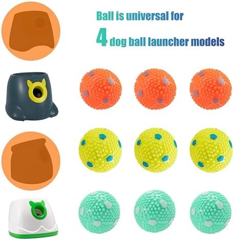 Dog Toy Balls for Small Dogs & Puppies, Chew & Chase Interactive 2” Soft Latex Balls, Durable Dogs Play Balls for Indoor/Outdoor (9 Pcs)