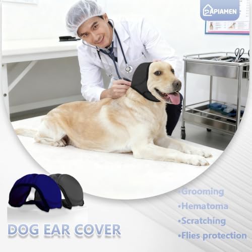 Dog Ear Cover & No Shake Ear Wraps for Hematoma,Bathing,Grooming