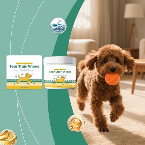 Dog Tear Stain Remover Wipes 60 Pieces Debris Cleaning Sheets