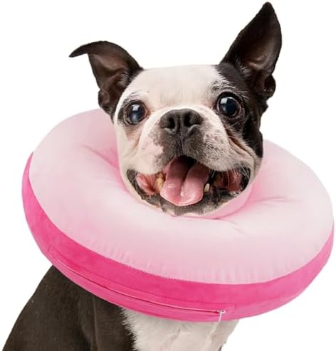 Kuoser Inflatable Dog Cone Collar, Dogs Donut Collar to Stop Licking, L