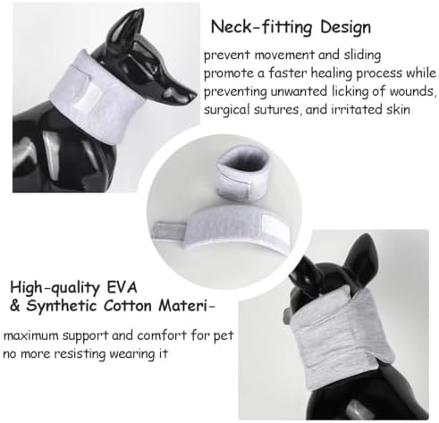 Cat Neck Brace Cover - Adjustable Elizabethan Collar for Post-Surgery Recovery Anti-Lick Wound Protective Cervical Cone for Small Medium Large Dogs Cats (Neck Girth 5.5-110" Depth3.1