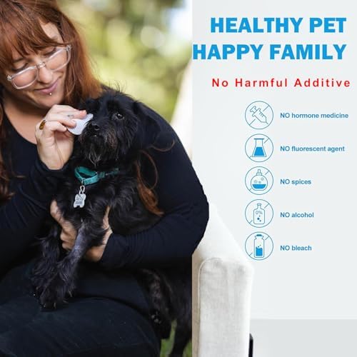 EMAN Dog & Cat Eye Wash Pads - 100 Count | Pet Wipes for Gentle Eye Care | Tear Stain Remover for Dogs & Cats | Hypoallergenic Eye Wipes, Biodegradable, Daily Use Dog Eye Wash & Grooming Supplies