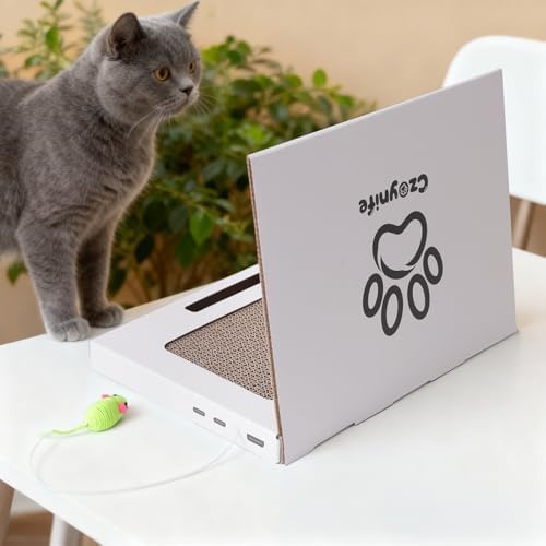 Cat Laptop Scratcher, Cat Scratcher Cardboard, Interactive Toys, Kitten Supplies and Stuff for Indoor Cats